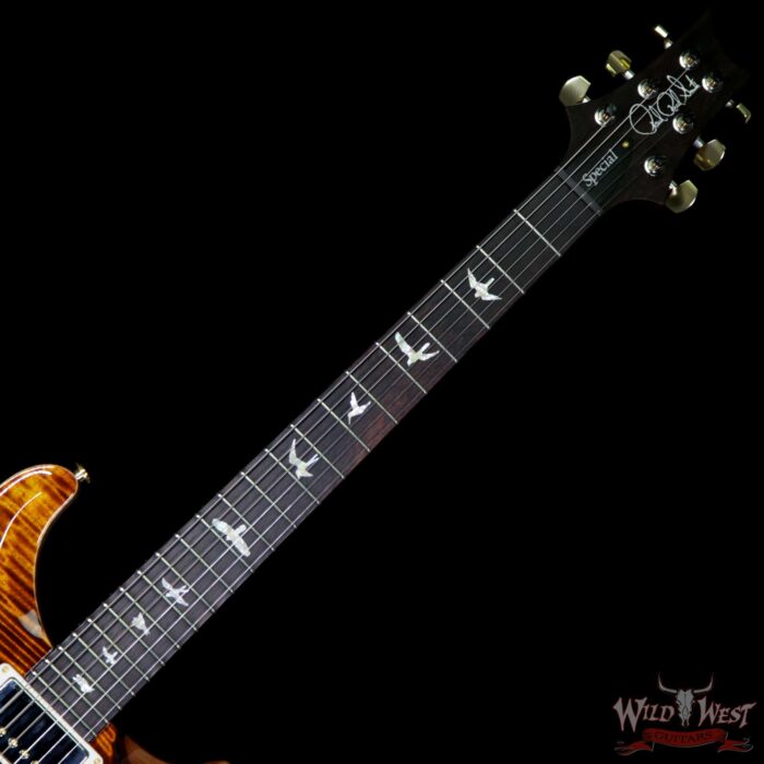 PRS Wood Library Flame 10 Top Limited Edition Special 22 Semi-Hollow Brazilian Rosewood Fingerboard Yellow Tiger - Image 9