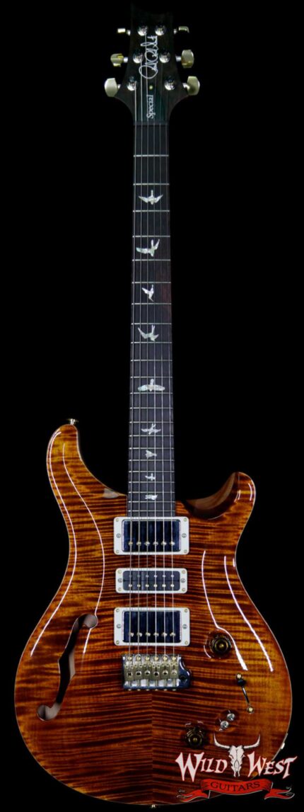 PRS Wood Library Flame 10 Top Limited Edition Special 22 Semi-Hollow Brazilian Rosewood Fingerboard Yellow Tiger