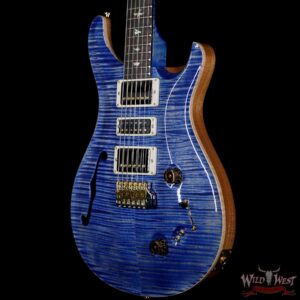 PRS Wood Library Flame 10 Top Special 22 Semi-Hollow Flame Maple Neck Brazilian Rosewood Board Faded Blue Jean - Image 2