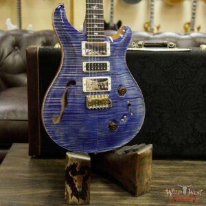 PRS Wood Library Flame 10 Top Special 22 Semi-Hollow Flame Maple Neck Brazilian Rosewood Board Faded Blue Jean - Image 13