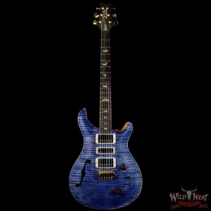 PRS Wood Library Flame 10 Top Special 22 Semi-Hollow Flame Maple Neck Brazilian Rosewood Board Faded Blue Jean - Image 5