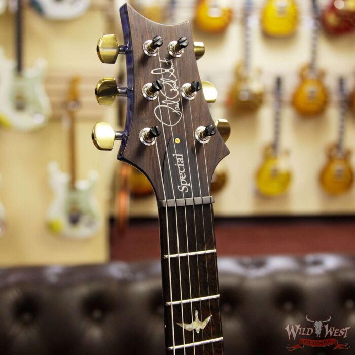 PRS Wood Library Flame 10 Top Special 22 Semi-Hollow Flame Maple Neck Brazilian Rosewood Board Faded Blue Jean - Image 8