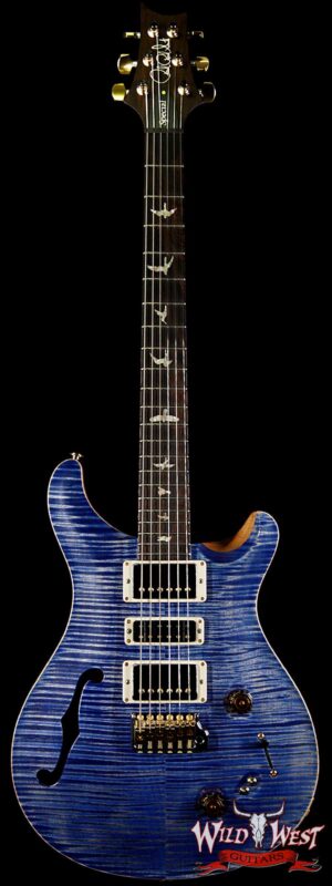 PRS Wood Library Flame 10 Top Special 22 Semi-Hollow Flame Maple Neck Brazilian Rosewood Board Faded Blue Jean
