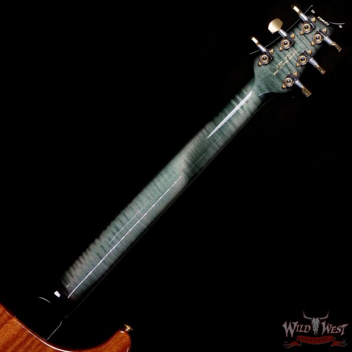 PRS Wood Library 10 Top Special 22 Semi-Hollow Flame Maple Neck with Brazilian Rosewood Board Trampas Green Smokeburst - Image 5