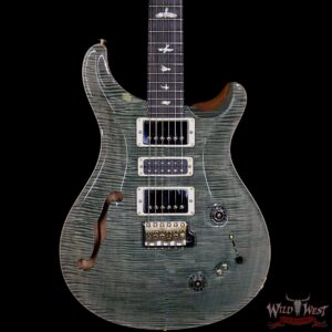 PRS Wood Library Flame 10 Top Special 22 Semi-Hollow Brazilian Rosewood Board Trampas Green - Image 4