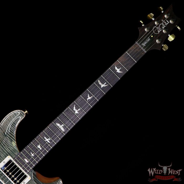 PRS Wood Library Flame 10 Top Special 22 Semi-Hollow Brazilian Rosewood Board Trampas Green - Image 8