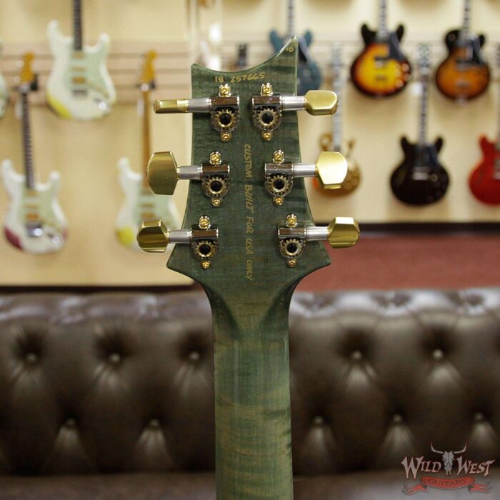 PRS Wood Library Flame 10 Top Special 22 Semi-Hollow Brazilian Rosewood Board Trampas Green - Image 14