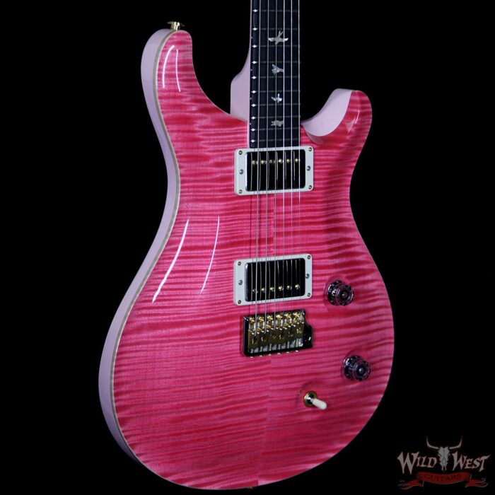 PRS Wood Library Artist Package Custom 22 Flame Maple Top Ebony Board Bonnie Pink - Image 4
