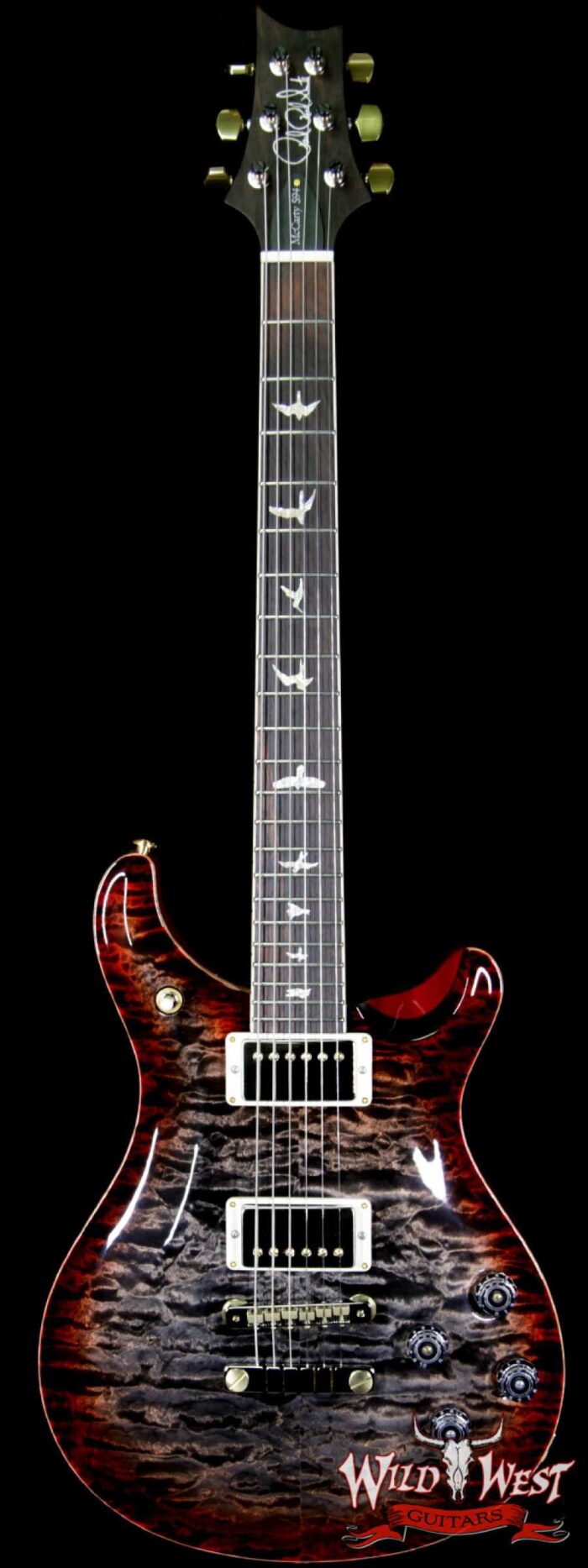 2018 PRS Wood Library Artist Package McCarty 594 Quilt Maple Top Brazilian Rosewood Board Charcoal Cherry Burst - Image 1