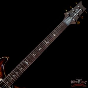 Paul Reed Smith Wood Library 10 Top Custom 24 Piezo P24 Flame Maple Neck Brazilian Rosewood Board Copperhead Smokeburst - Image 4