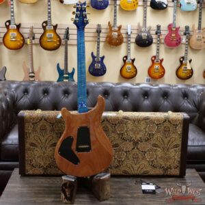 Paul Reed Smith Wood Library 10 Top Custom 24 Piezo P24 Flame Maple Neck Brazilian Rosewood Board River Blue - Image 9