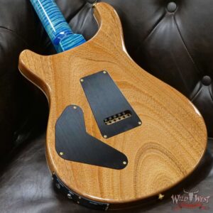 Paul Reed Smith Wood Library 10 Top Custom 24 Piezo P24 Flame Maple Neck Brazilian Rosewood Board River Blue - Image 11