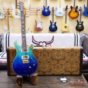 Paul Reed Smith PRS Wood Library 10 Top Quilt Custom 24 Brazilian Rosewood Fingerboard Blue Fade - Image 6