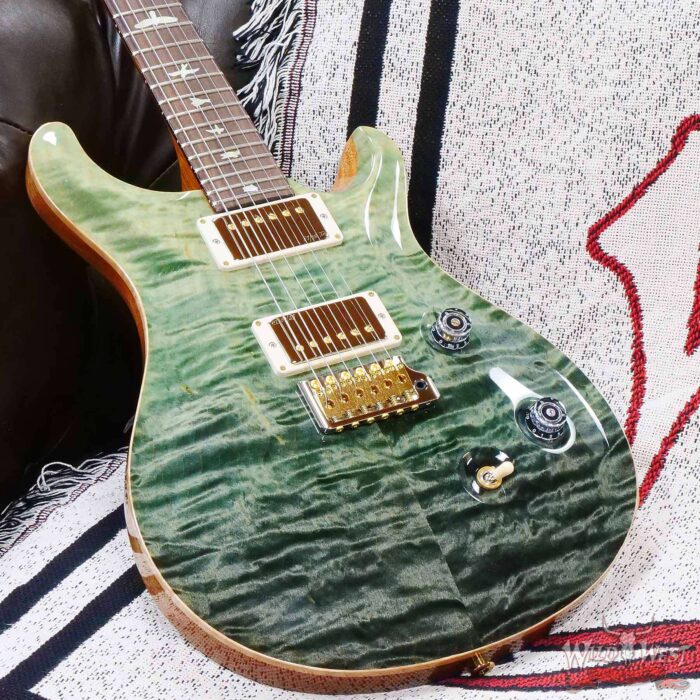 Paul Reed Smith PRS Wood Library 10 Top Quilt Custom 24 Brazilian Rosewood Fingerboard Trampas Green Fade - Image 8