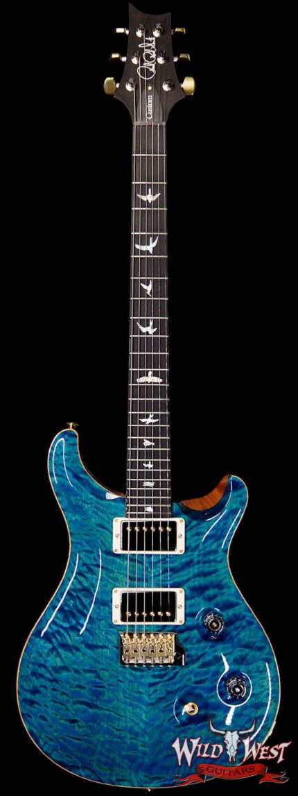 Paul Reed Smith PRS Wood Library 10 Top Custom 24 Quilt Maple Top Ebony Fingerboard Aquamarine