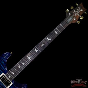 PRS Wood Library 10 Top Custom 24 Quilt Top Flame Maple Neck Brazilian Rosewood Board Faded Blue Wrapburst - Image 8