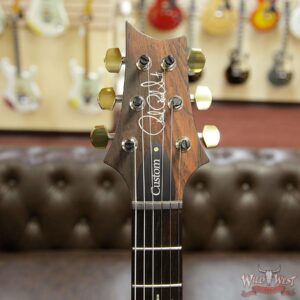 PRS Wood Library 10 Top Custom 24 Quilt Top Flame Maple Neck Brazilian Rosewood Board Faded Blue Wrapburst - Image 9