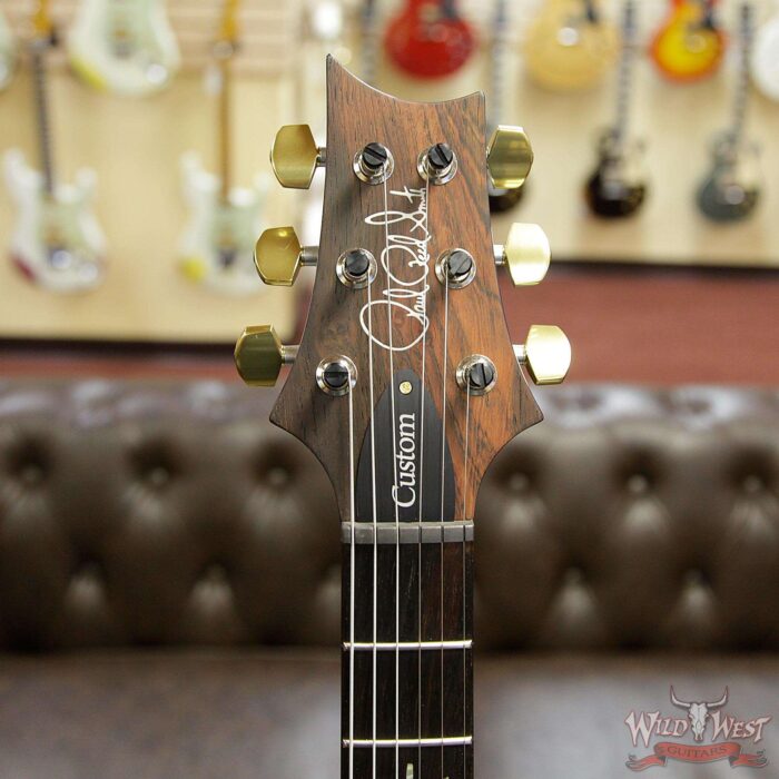 PRS Wood Library 10 Top Custom 24 Quilt Top Flame Maple Neck Brazilian Rosewood Board Faded Blue Wrapburst - Image 9