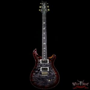 PRS Wood Library 10 Top Custom 24 Fatback Quilt Top Birdseye Neck Brazilian Rosewood Board Charcoal Cherry Burst - Image 5