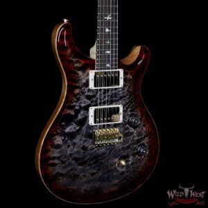 PRS Wood Library 10 Top Custom 24 Fatback Quilt Top Birdseye Neck Brazilian Rosewood Board Charcoal Cherry Burst - Image 4