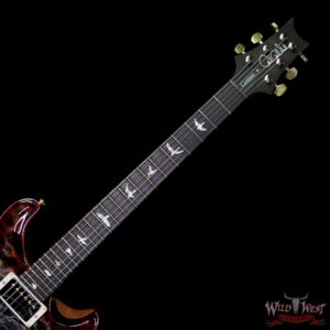 PRS Wood Library 10 Top Custom 24 Fatback Quilt Top Birdseye Neck Brazilian Rosewood Board Charcoal Cherry Burst - Image 9