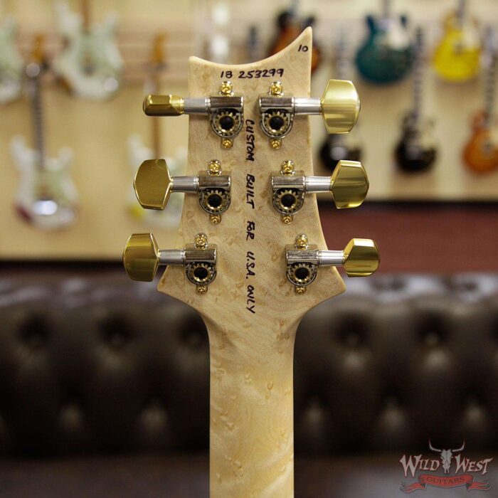 PRS Wood Library 10 Top Custom 24 Fatback Quilt Top Birdseye Neck Brazilian Rosewood Board Charcoal Cherry Burst - Image 10