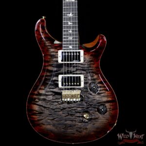 PRS Wood Library 10 Top Custom 24 Fatback Quilt Top Birdseye Neck Ebony Board Charcoal Cherry Burst - Image 3