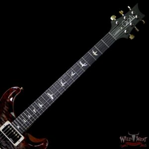 PRS Wood Library 10 Top Custom 24 Fatback Quilt Top Birdseye Neck Ebony Board Charcoal Cherry Burst - Image 6