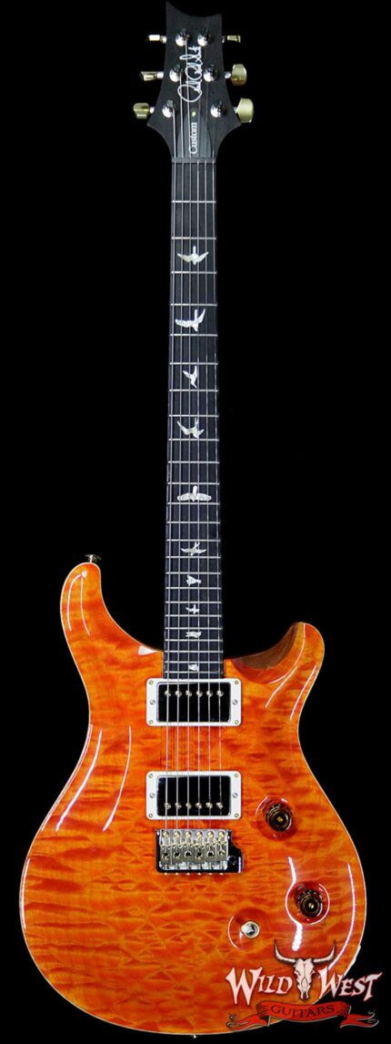 Paul Reed Smith PRS Wood Library 10 Top Custom 24 Quilt Maple Top Ebony Fingerboard Orange
