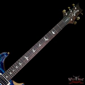 PRS Wood Library 10 Top Custom 24 Piezo Quilt Maple Top Flame Neck Brazilian Rosewood Fretboard Aquamarine - Image 8