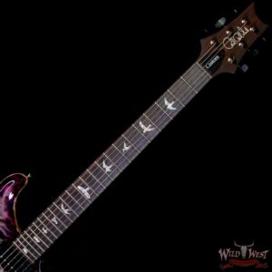 Paul Reed Smith PRS Wood Library 10 Top Custom 24-08 Quilted Maple Top Charcoal Purple Burst 7.55 lbs - Image 4