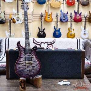 Paul Reed Smith PRS Wood Library 10 Top Custom 24-08 Quilted Maple Top Charcoal Purple Burst 7.55 lbs - Image 5