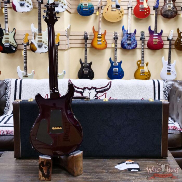 Paul Reed Smith PRS Wood Library 10 Top Custom 24-08 Quilted Maple Top Charcoal Purple Burst 7.55 lbs - Image 8