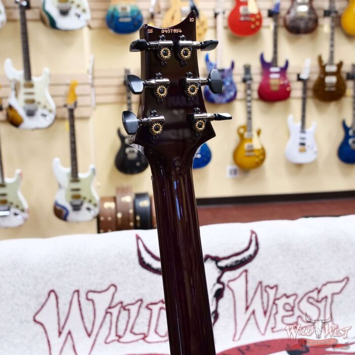 Paul Reed Smith PRS Wood Library 10 Top Custom 24-08 Quilted Maple Top Charcoal Purple Burst 7.55 lbs - Image 9