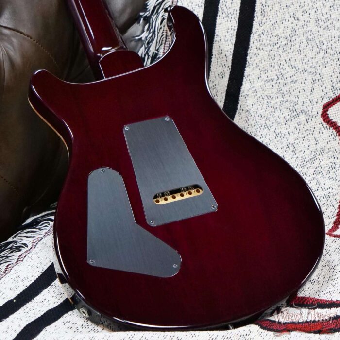 Paul Reed Smith PRS Wood Library 10 Top Custom 24-08 Quilted Maple Top Charcoal Purple Burst 7.55 lbs - Image 10