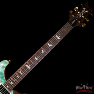 Paul Reed Smith PRS Wood Library 10 Top Quilt Maple Custom 24-08 Brazilian Rosewood Board Blue Fade - Image 4