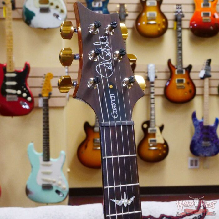 Paul Reed Smith PRS Wood Library 10 Top Quilt Maple Custom 24-08 Brazilian Rosewood Board Blue Fade - Image 7