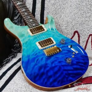 Paul Reed Smith PRS Wood Library 10 Top Quilt Maple Custom 24-08 Brazilian Rosewood Board Blue Fade - Image 8
