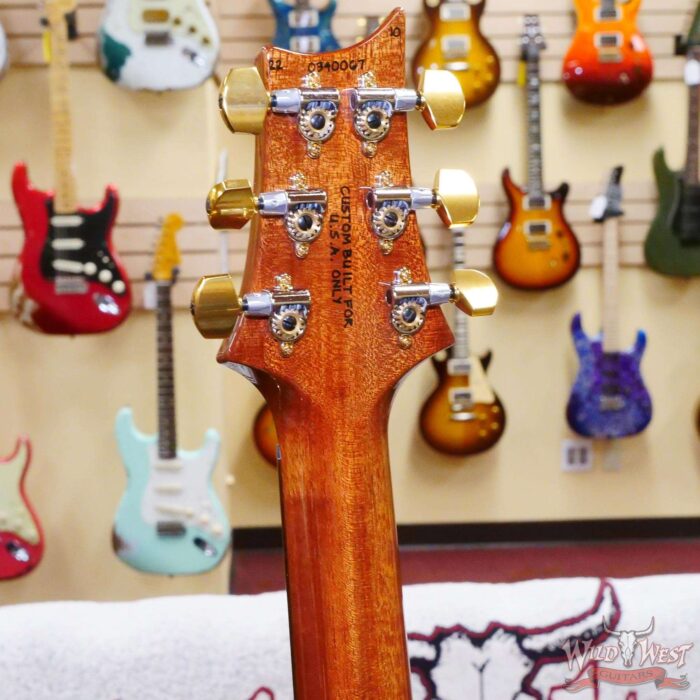Paul Reed Smith PRS Wood Library 10 Top Quilt Maple Custom 24-08 Brazilian Rosewood Board Blue Fade - Image 10