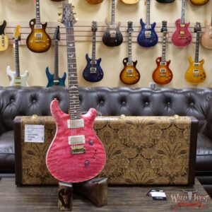 Paul Reed Smith Wood Library 10 Top Quilt Top Custom 24-08 Roasted Flame Maple Neck Brazilian Rosewood Board Bonnie Pink - Image 6