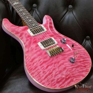 Paul Reed Smith Wood Library 10 Top Quilt Top Custom 24-08 Roasted Flame Maple Neck Brazilian Rosewood Board Bonnie Pink - Image 8