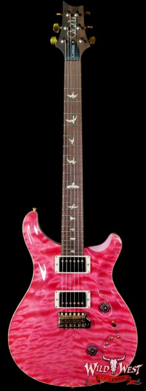 Paul Reed Smith Wood Library 10 Top Quilt Top Custom 24-08 Roasted Flame Maple Neck Brazilian Rosewood Board Bonnie Pink
