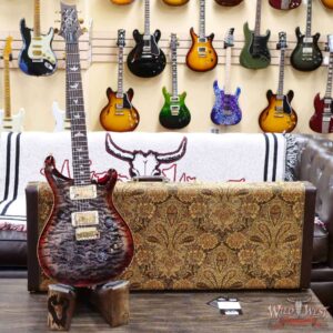 Paul Reed Smith PRS Wood Library 10 Top Custom 24-08 1-Piece Quilt Top Brazilian Rosewood Fingerboard Charcoal Cherry Burst - Image 5