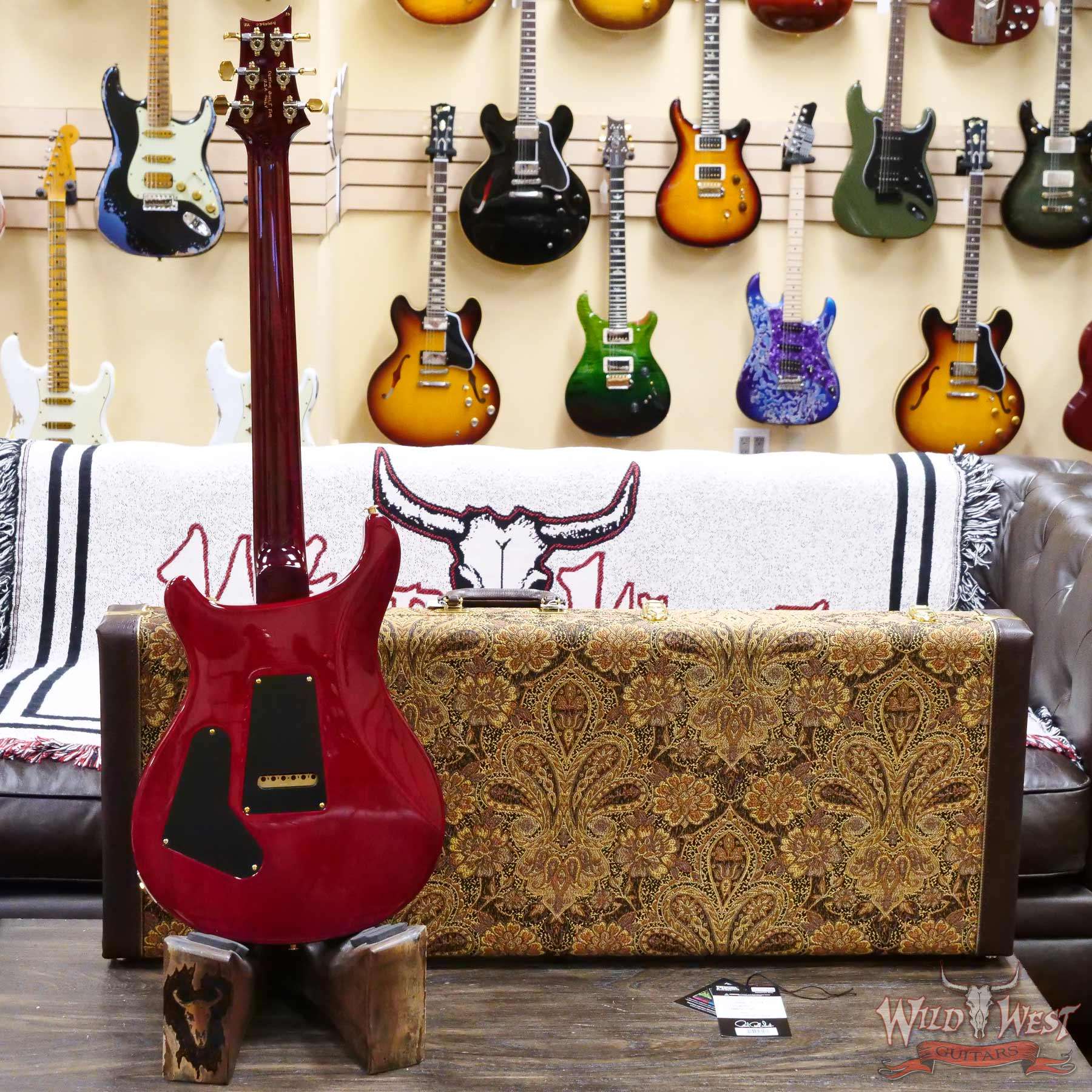 prs-wl-q10-cu2408-ccb-340064-d4__wwg.jpg Paul Reed Smith PRS Wood Library 10 Top Custom 24-08 1-Piece Quilt Top Brazilian Rosewood Fingerboard Charcoal Cherry Burst - Image 8