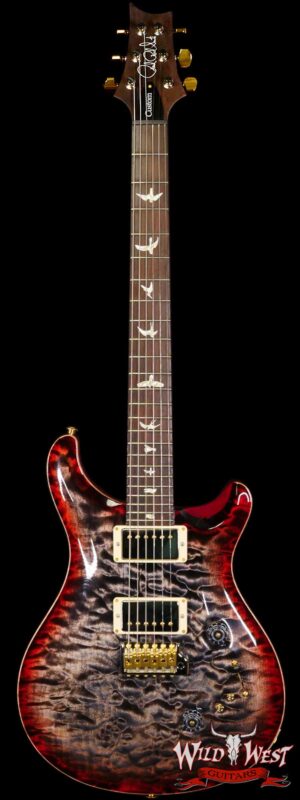 Paul Reed Smith PRS Wood Library 10 Top Custom 24-08 1-Piece Quilt Top Brazilian Rosewood Fingerboard Charcoal Cherry Burst