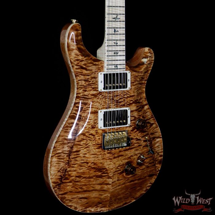 PRS Wood Library Quilted 10 Top Custom 24/08 Flame Maple Neck Flame Maple Fretboard Copperhead - Image 4