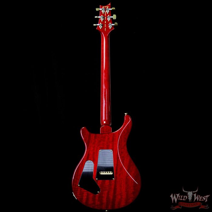 PRS Wood Library Quilt 10 Top Custom 24-08 Flame Mahogany Neck Brazilian Rosewood Fretboard Blood Orange - Image 6