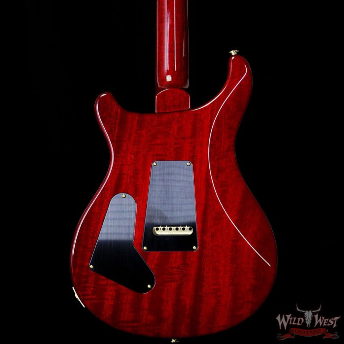 PRS Wood Library Quilt 10 Top Custom 24-08 Flame Mahogany Neck Brazilian Rosewood Fretboard Blood Orange - Image 7