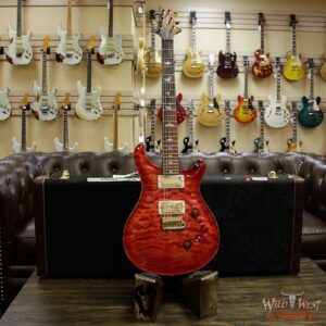 PRS Wood Library Quilt 10 Top Custom 24-08 Flame Mahogany Neck Brazilian Rosewood Fretboard Blood Orange - Image 11