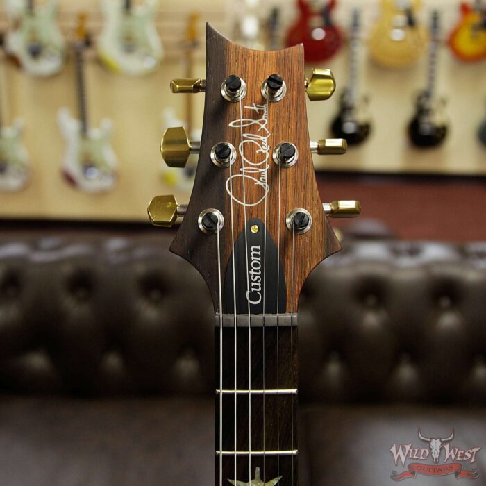 PRS Wood Library Quilt 10 Top Custom 24-08 Flame Mahogany Neck Brazilian Rosewood Fretboard Blood Orange - Image 9
